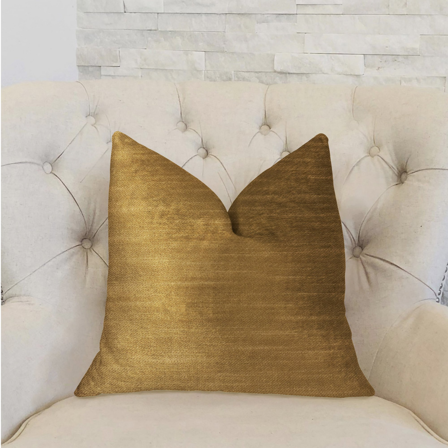 Beverly Gold Luxury Throw Pillow