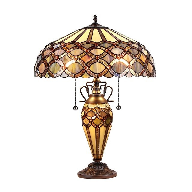 PRISMA Tiffany-style 2 Light Table Lamp 16" Shade