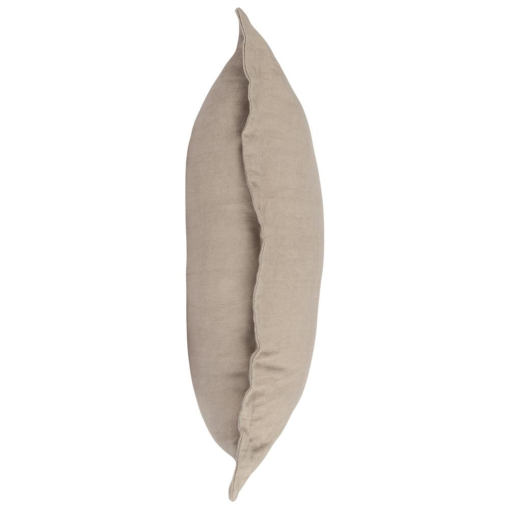 Amy 100% Linen 22" Square Throw Pillow in Natural Beige by Kosas Home