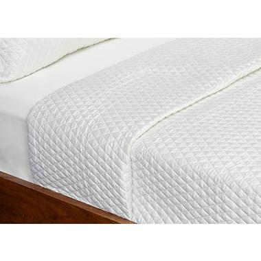 Winthrop 100% Sateen White King Quilt by Kosas Home