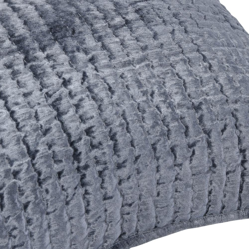 Dimitry 100% Rayon Velvet Sea Fog Blue King Sham by Kosas Home