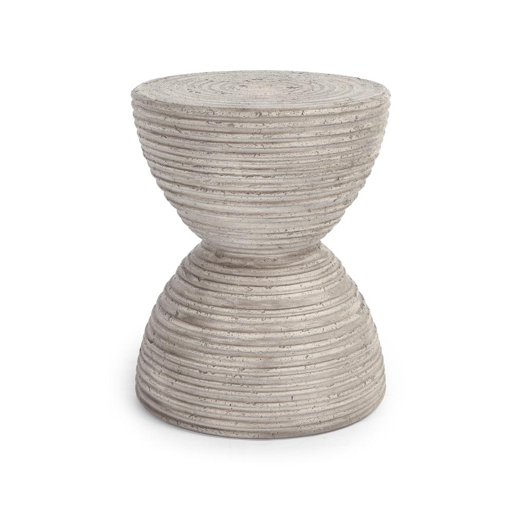 Corey Hourglass Concrete Outdoor Accent Table