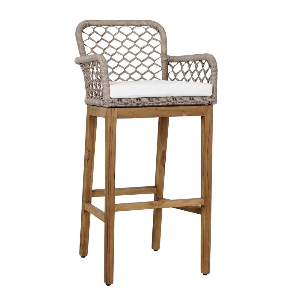 Paulo Outdoor Bar Stool Gray