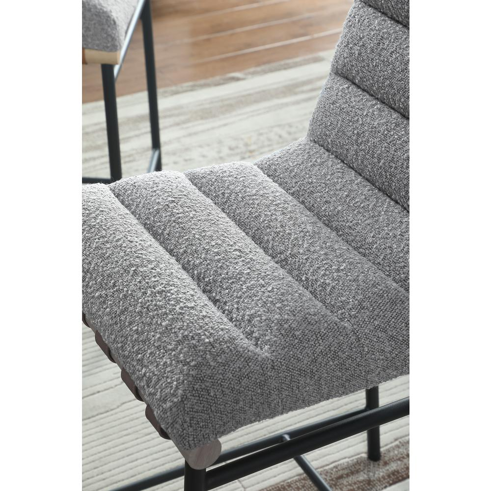 Lahni Gray Boucle Fabric Counter Height Chair