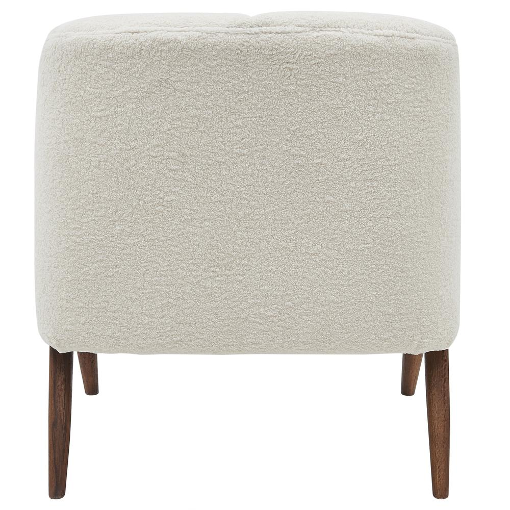 Florence Faux Shearling Fabric Accent Chair Brown Legs