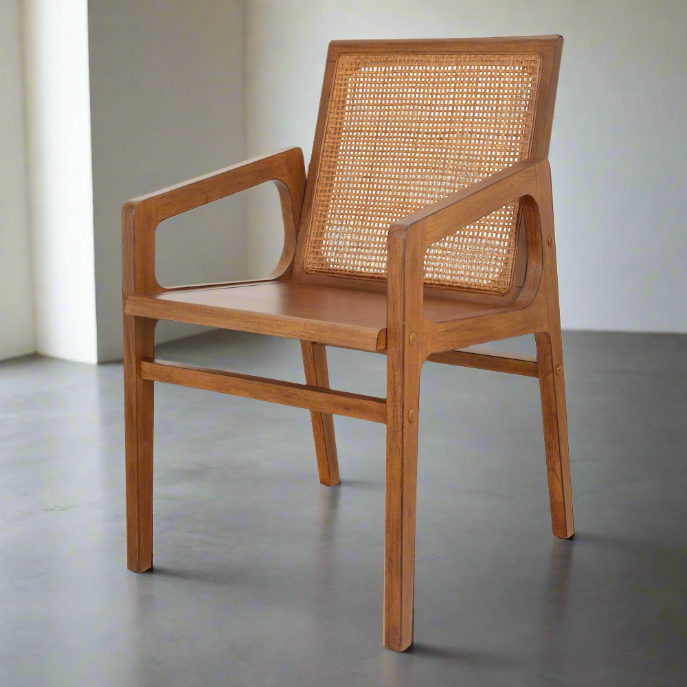 Davina Teak Dining Side Arm Chair