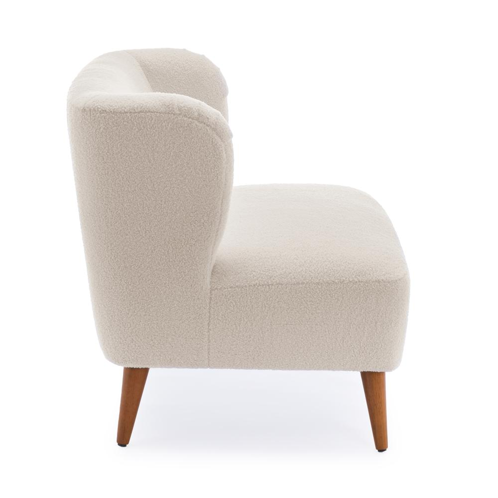 Vesper Boucle Accent Chair - Milky White