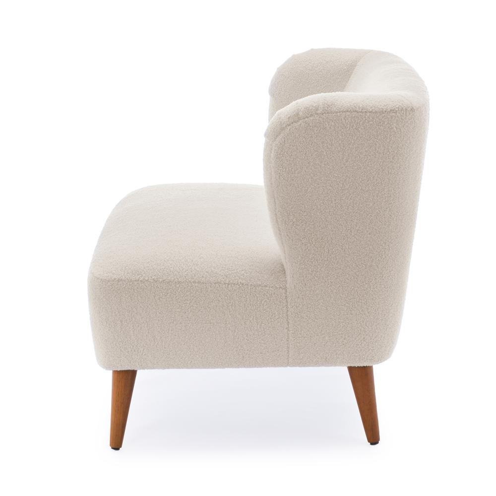 Vesper Boucle Accent Chair - Milky White