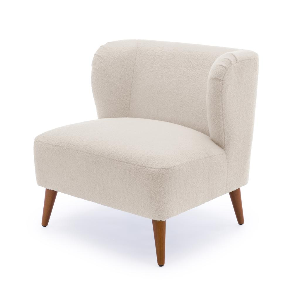 Vesper Boucle Accent Chair - Milky White