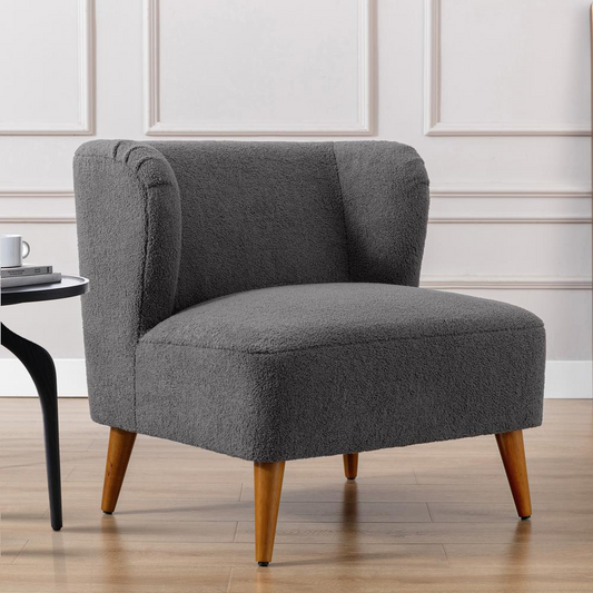 Vesper Boucle Accent Chair - Grey