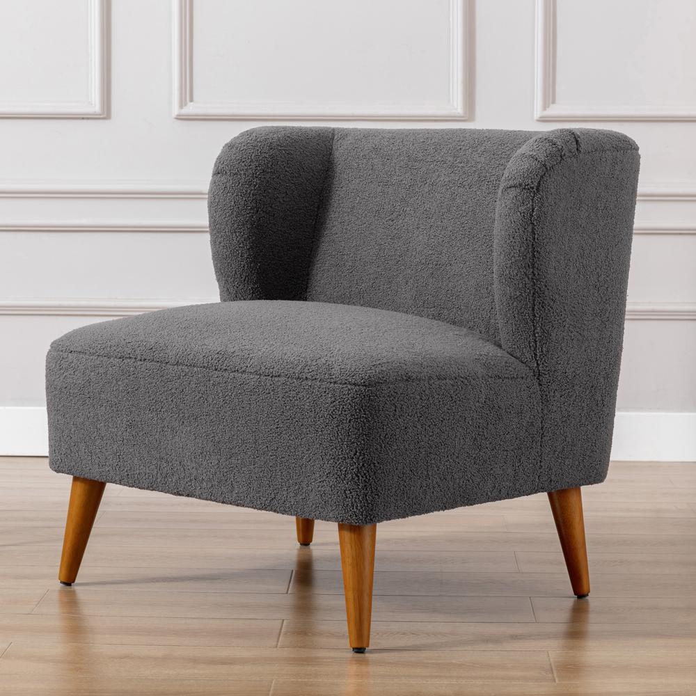 Vesper Boucle Accent Chair - Grey