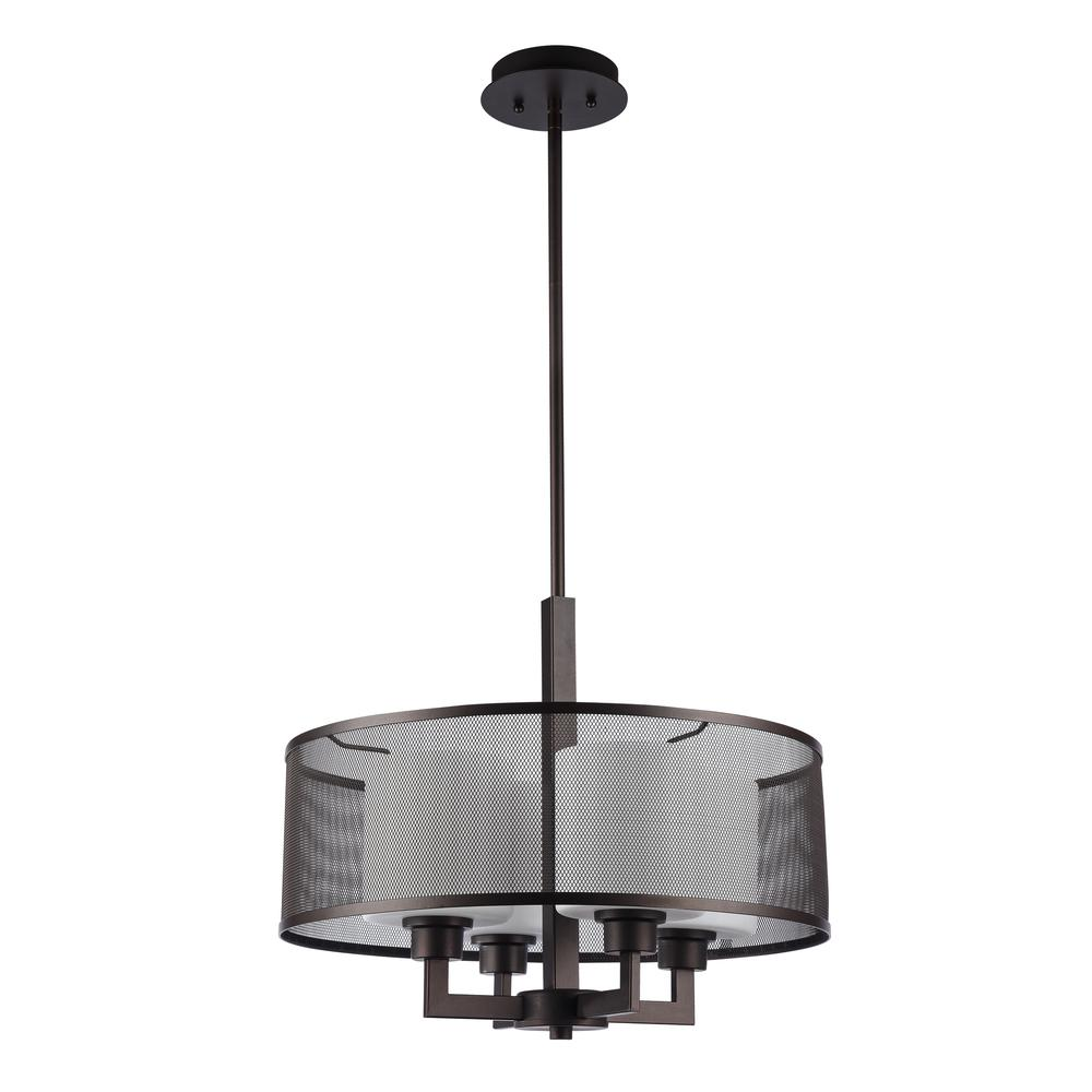 CHLOE Lighting MARTHA Transitional 4 Light Rubbed Bronze Ceiling Pendant 19" Wide