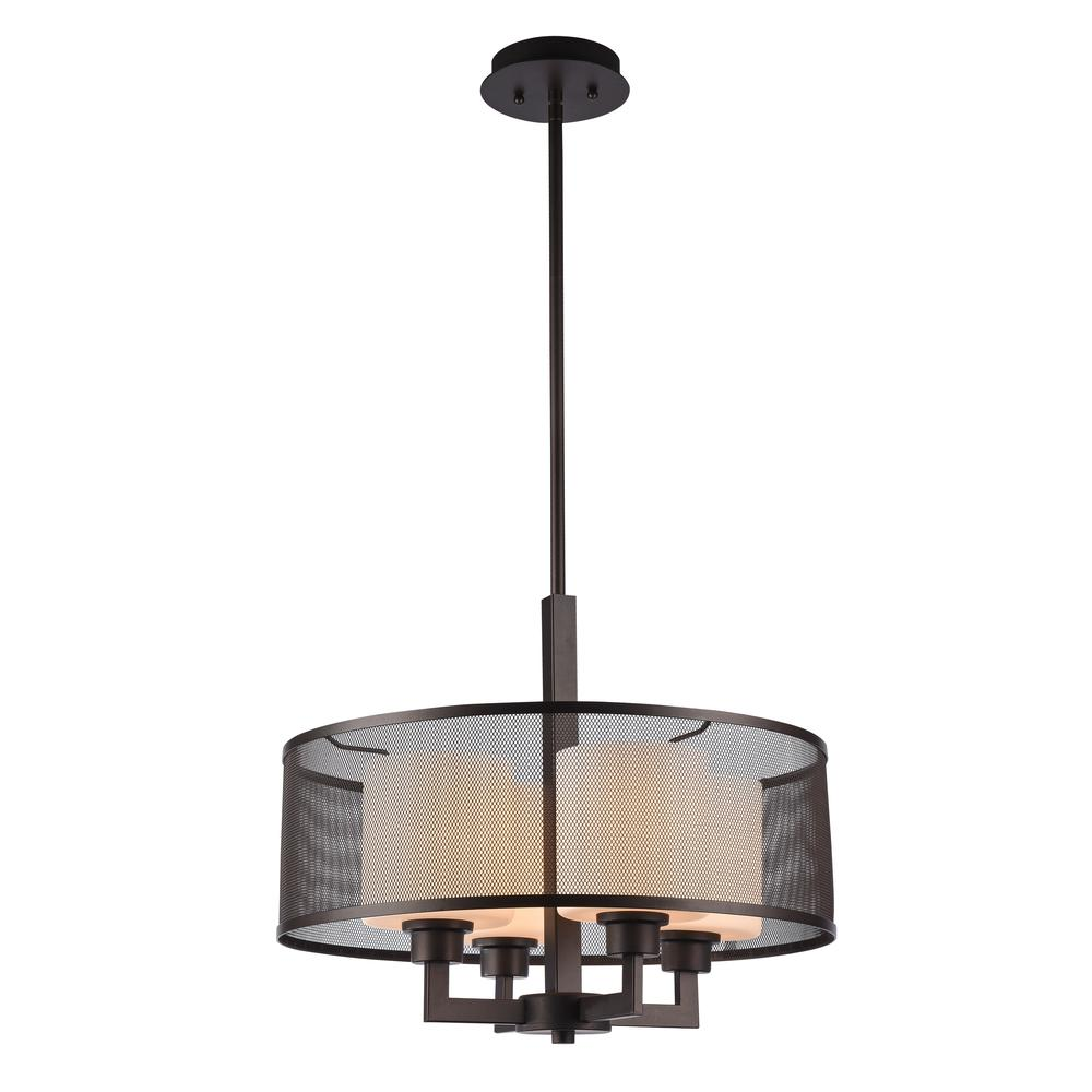 CHLOE Lighting MARTHA Transitional 4 Light Rubbed Bronze Ceiling Pendant 19" Wide