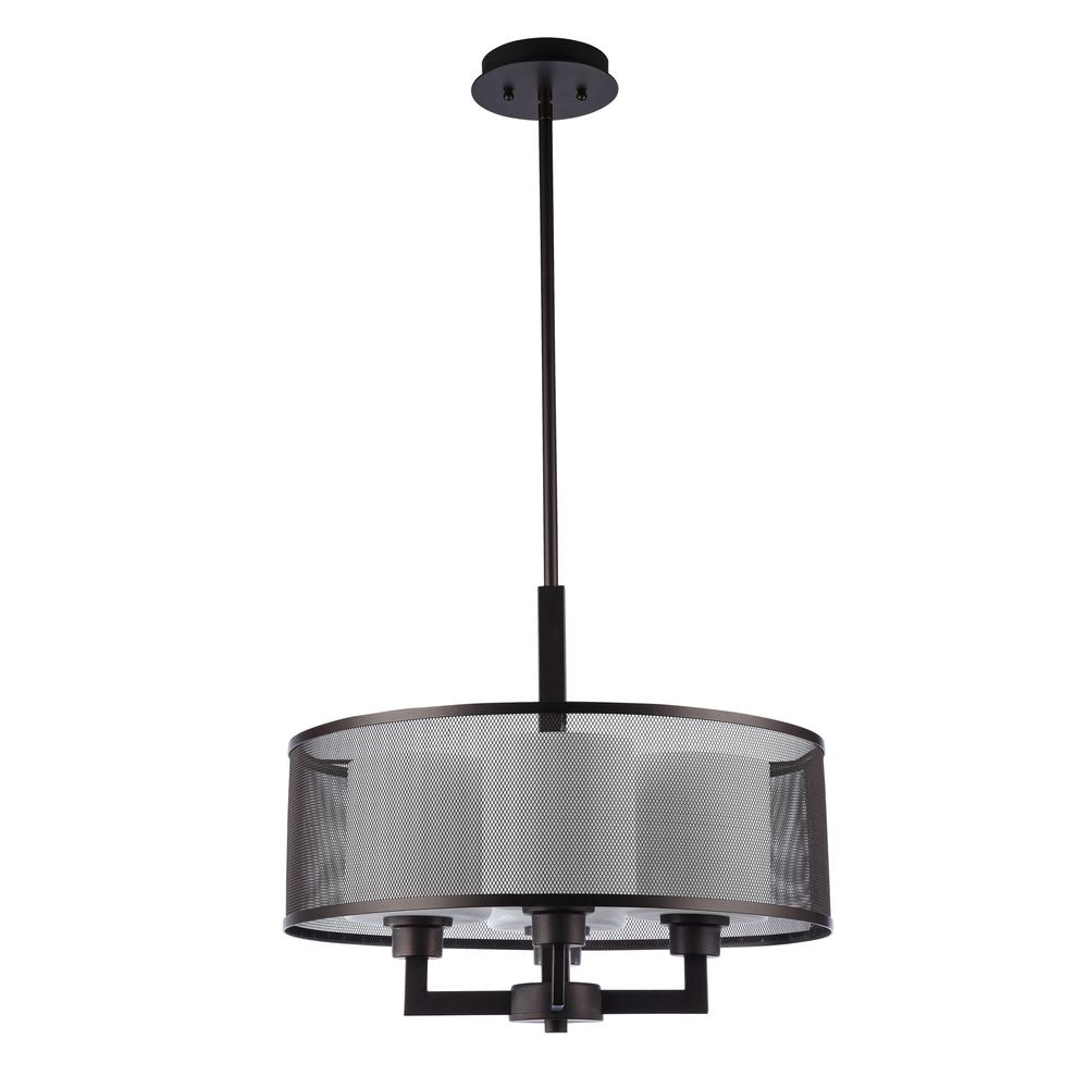 CHLOE Lighting MARTHA Transitional 4 Light Rubbed Bronze Ceiling Pendant 19" Wide