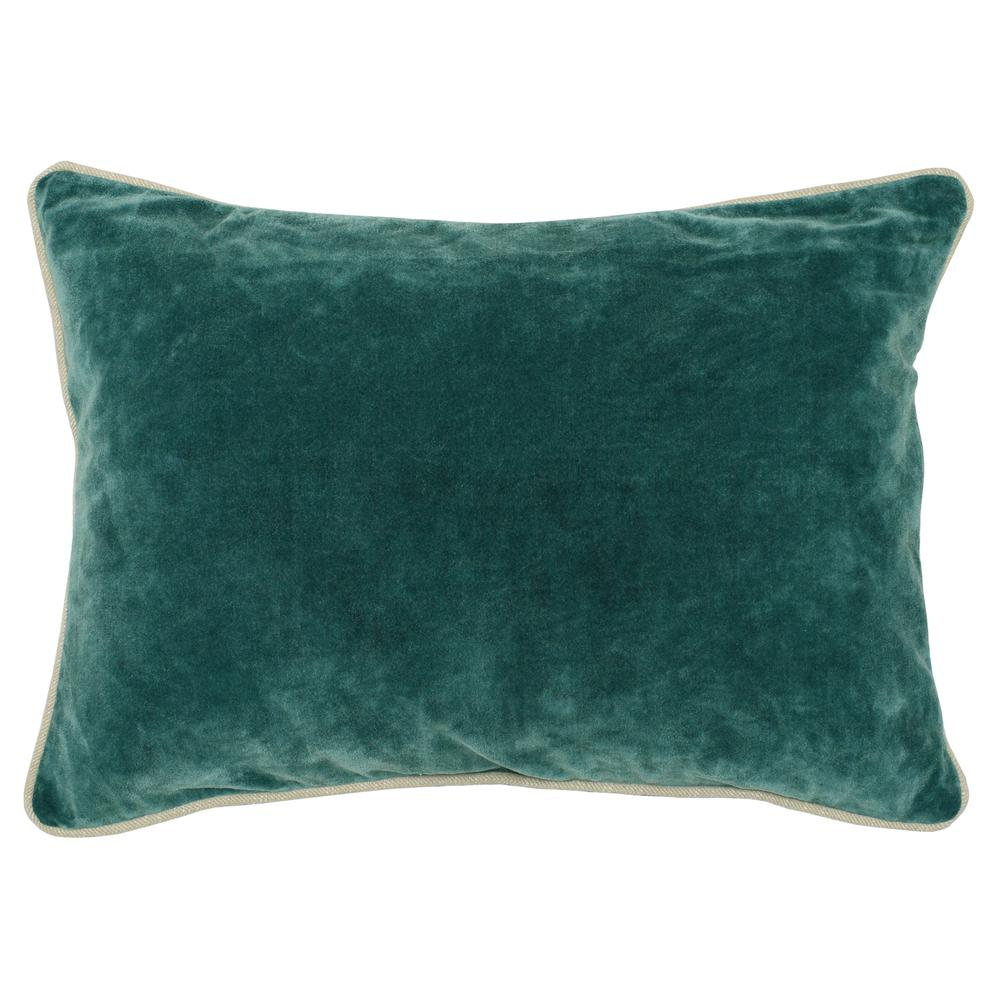 Kosas Home Harriet Velvet 14-inch x 20-inch Throw Pillow, Mallard Green