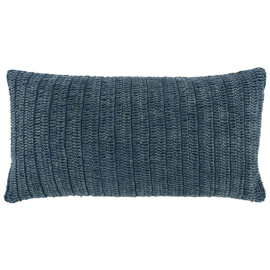 Nakeya 100% Linen 14" x 26" Throw Pillow in Blue  by Kosas Home