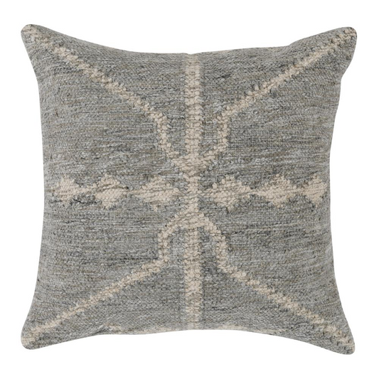 Nixie 22" Outdoor Throw Gray Pillow by Kosas Home