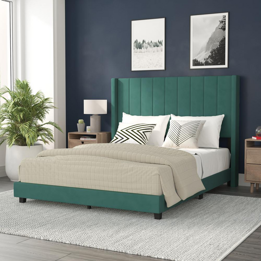 Bianca Queen Upholstered Platform Bed