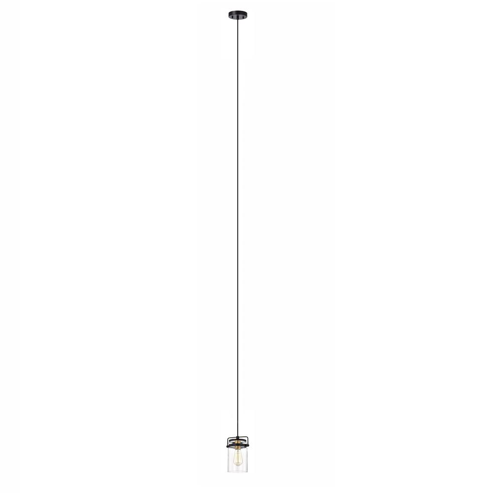 CHLOE Lighting NOVA Transitional 1 Light Textured Black Mini Pendant Ceiling Fixture 6" Wide