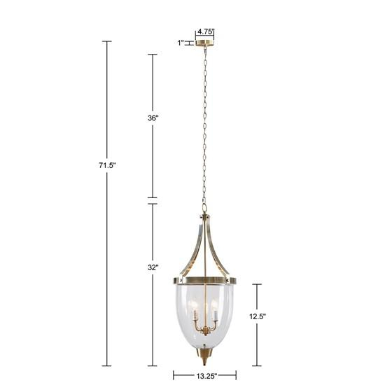 Salu 4-Light Glass Chandelier