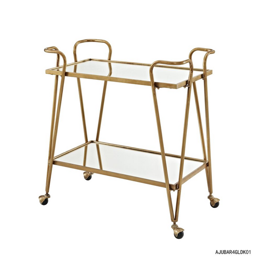 Charlene Gold Mid-Century Bar Cart