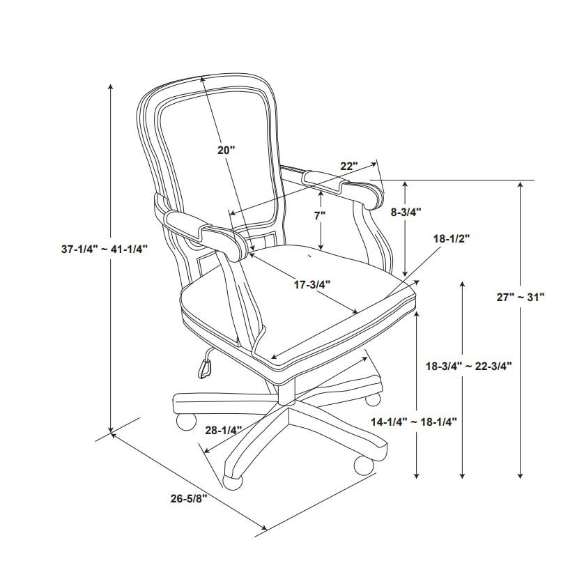 Maybell Office Chair, Light Gray