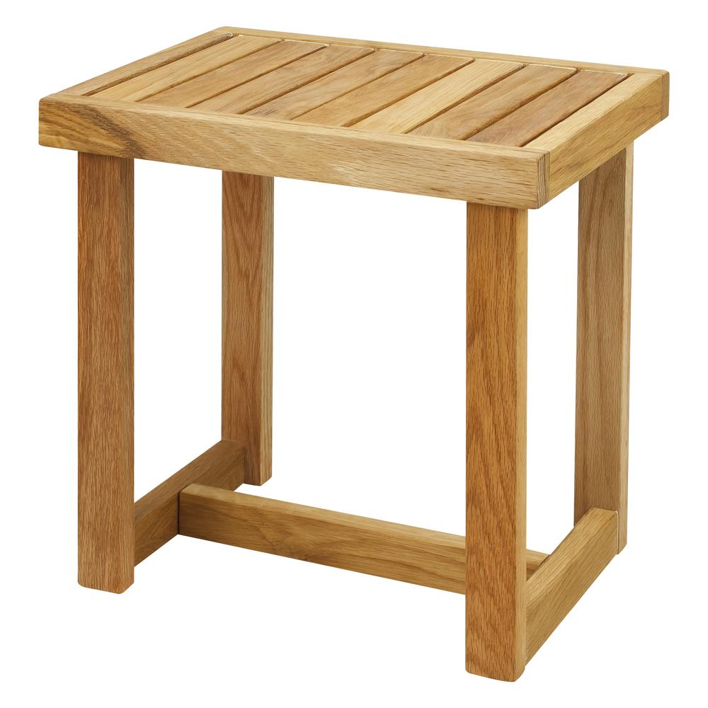 Taev 18" Shower Bench with Solid American White Oak