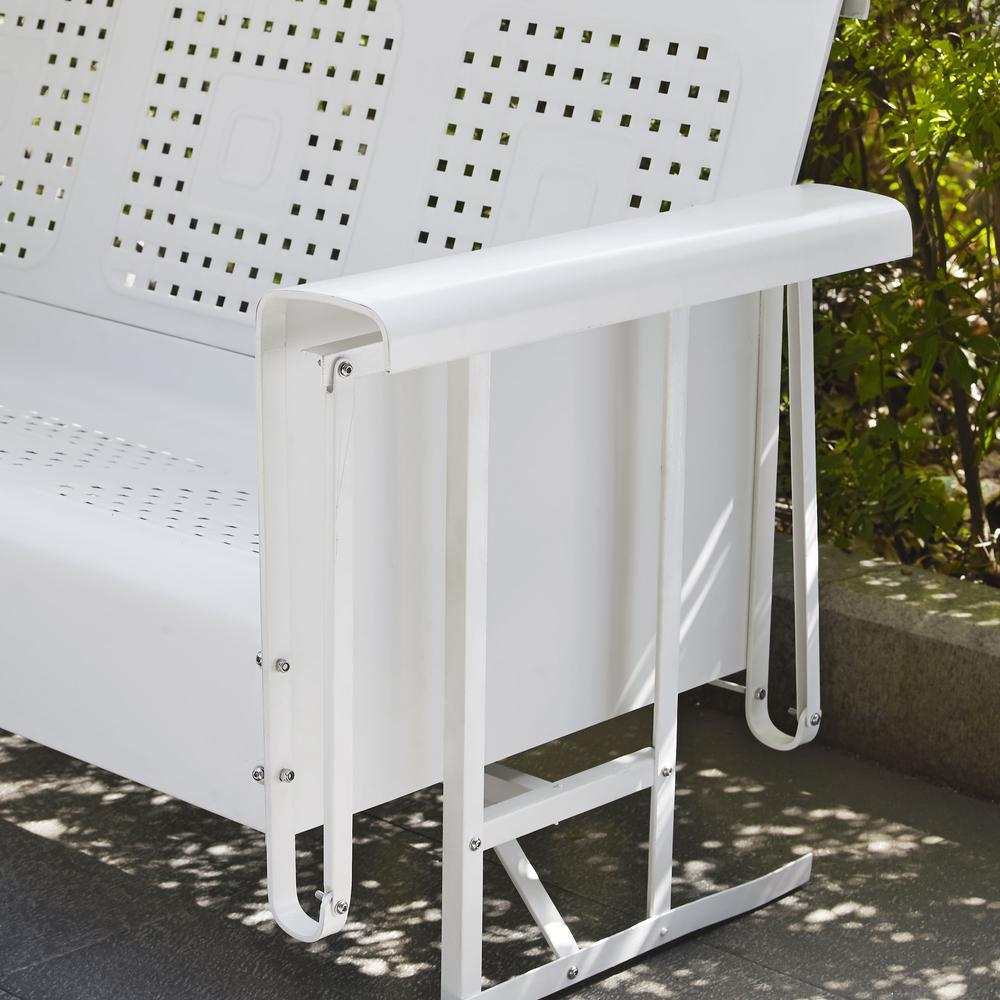 Bates Outdoor Metal Sofa Glider White