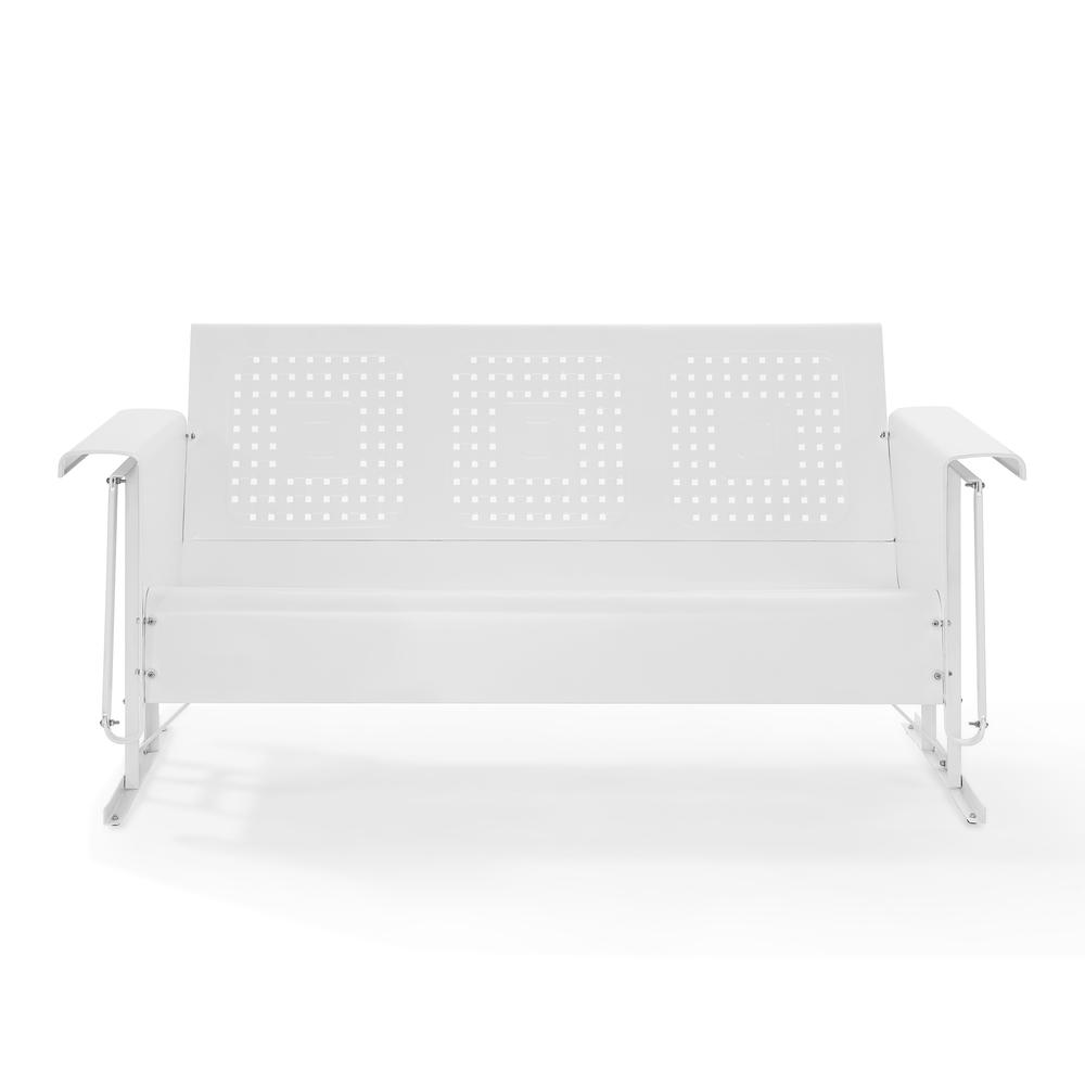 Bates Outdoor Metal Sofa Glider White