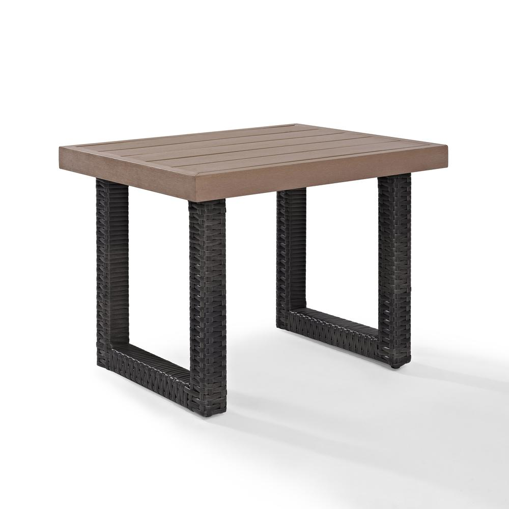 Beaufort Outdoor Wicker Side Table Brown