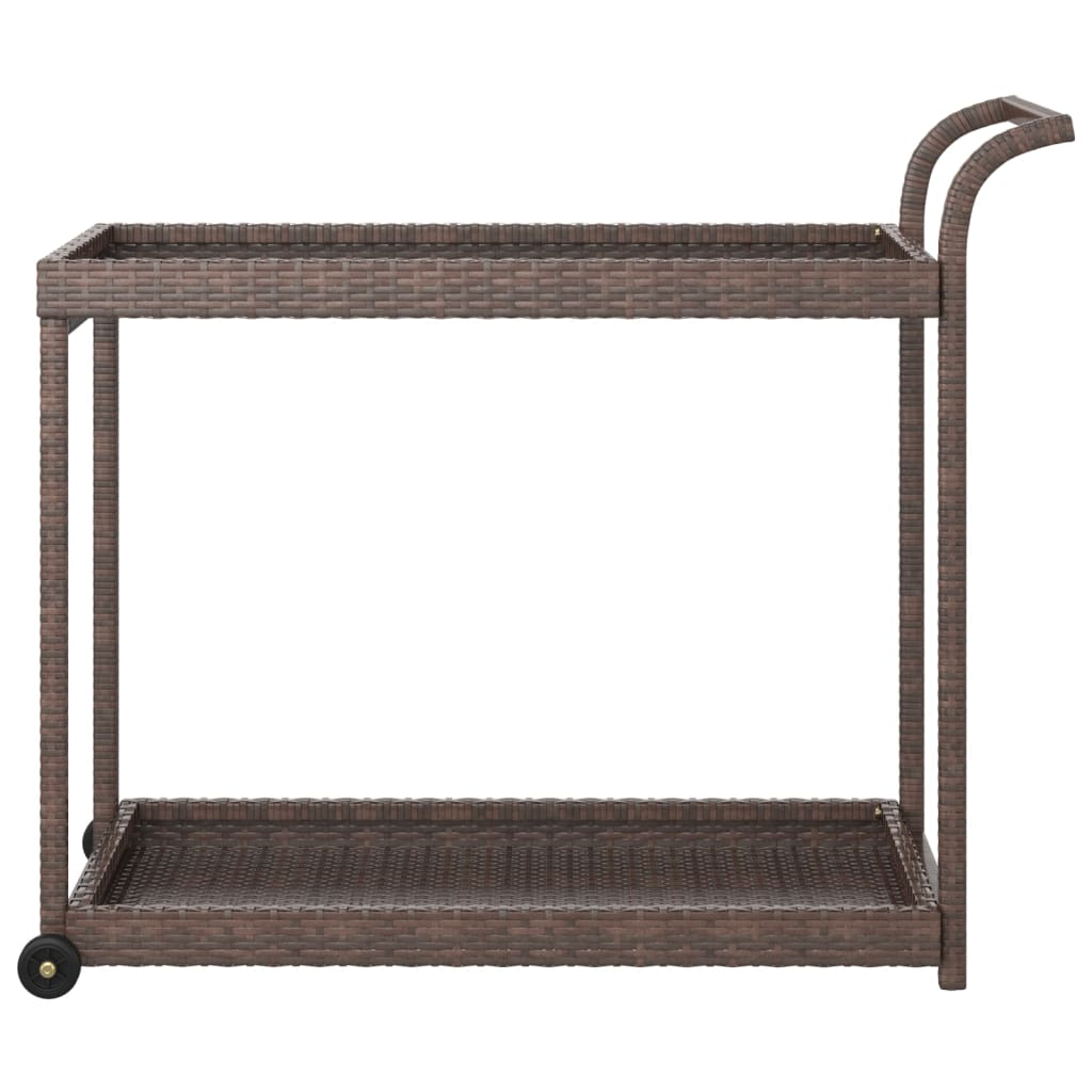 Amir Bar Cart Brown Poly Rattan