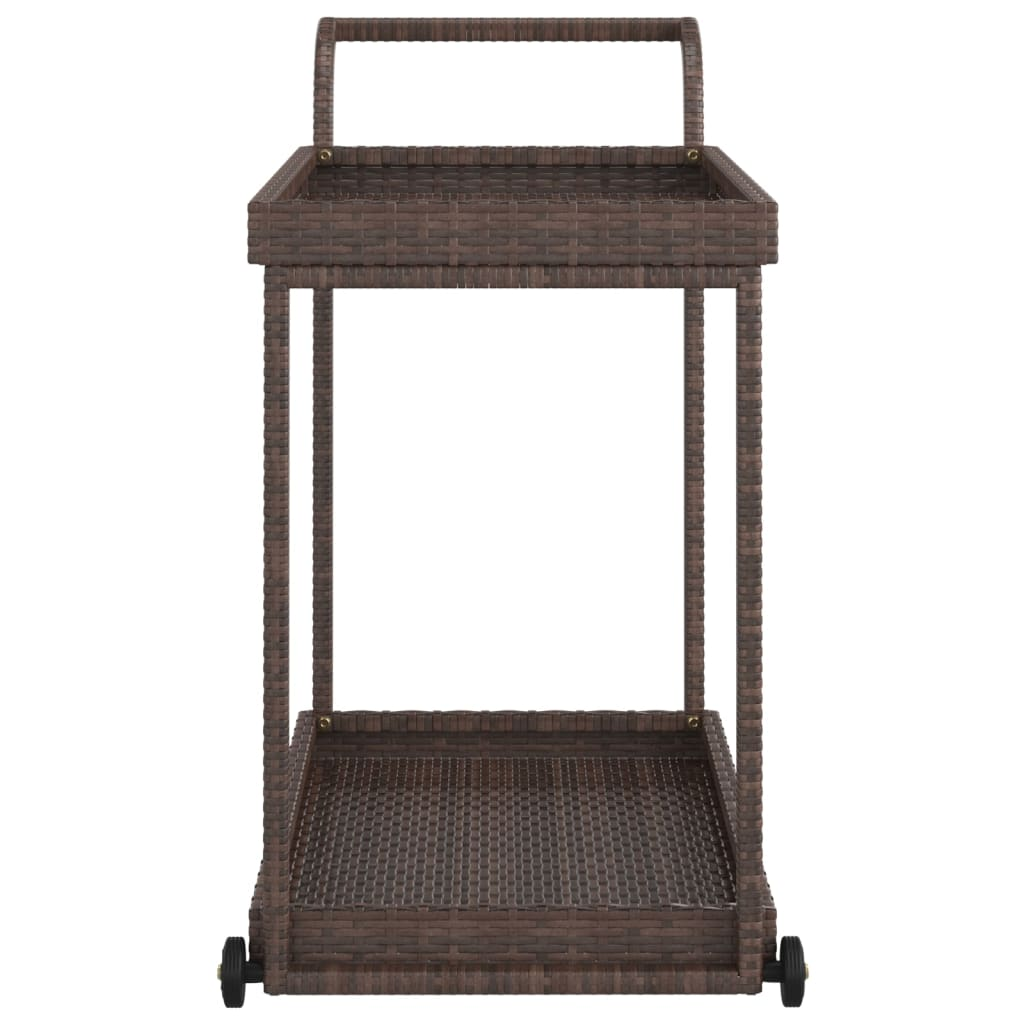 Amir Bar Cart Brown Poly Rattan