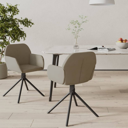 Everly Swivel Dining Chairs 2 pcs Light Gray