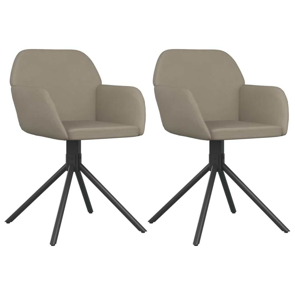 Everly Swivel Dining Chairs 2 pcs Light Gray