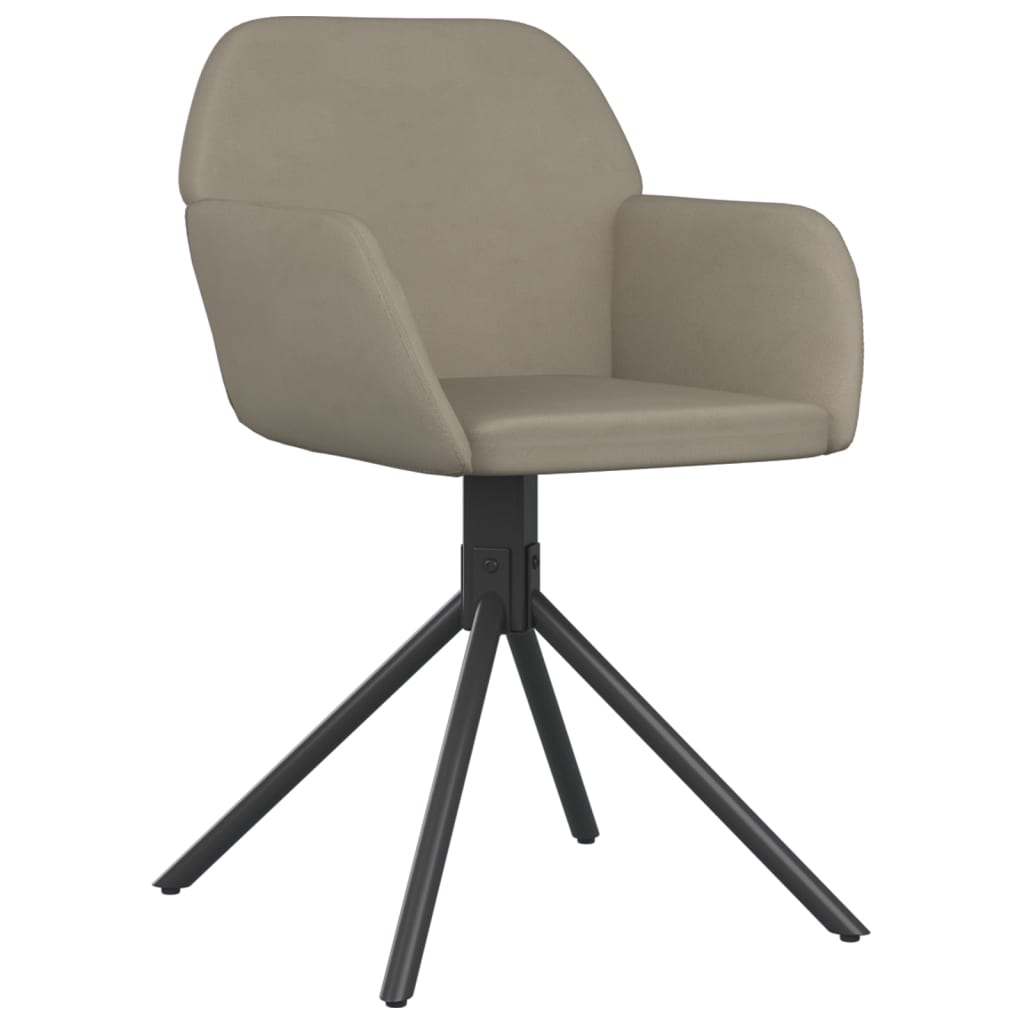 Everly Swivel Dining Chairs 2 pcs Light Gray