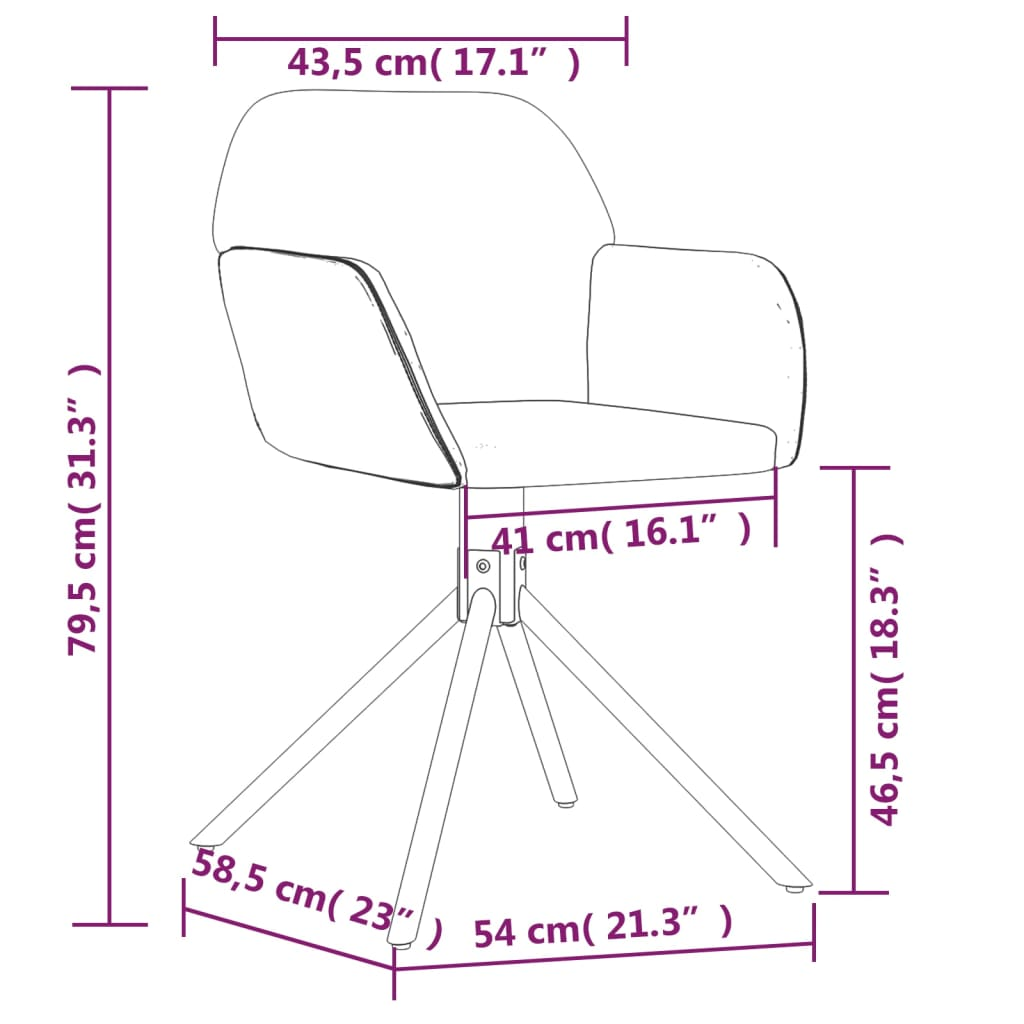 Everly Swivel Dining Chairs 2 pcs Light Gray