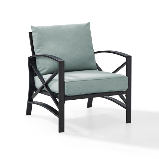 Kaplan Outdoor Metal Armchair Mist/Oil Rubbed Bronze