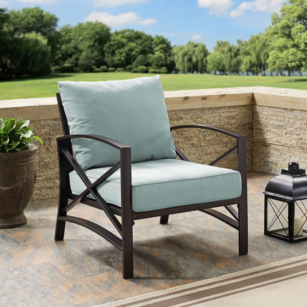 Kaplan Outdoor Metal Armchair Mist/Oil Rubbed Bronze