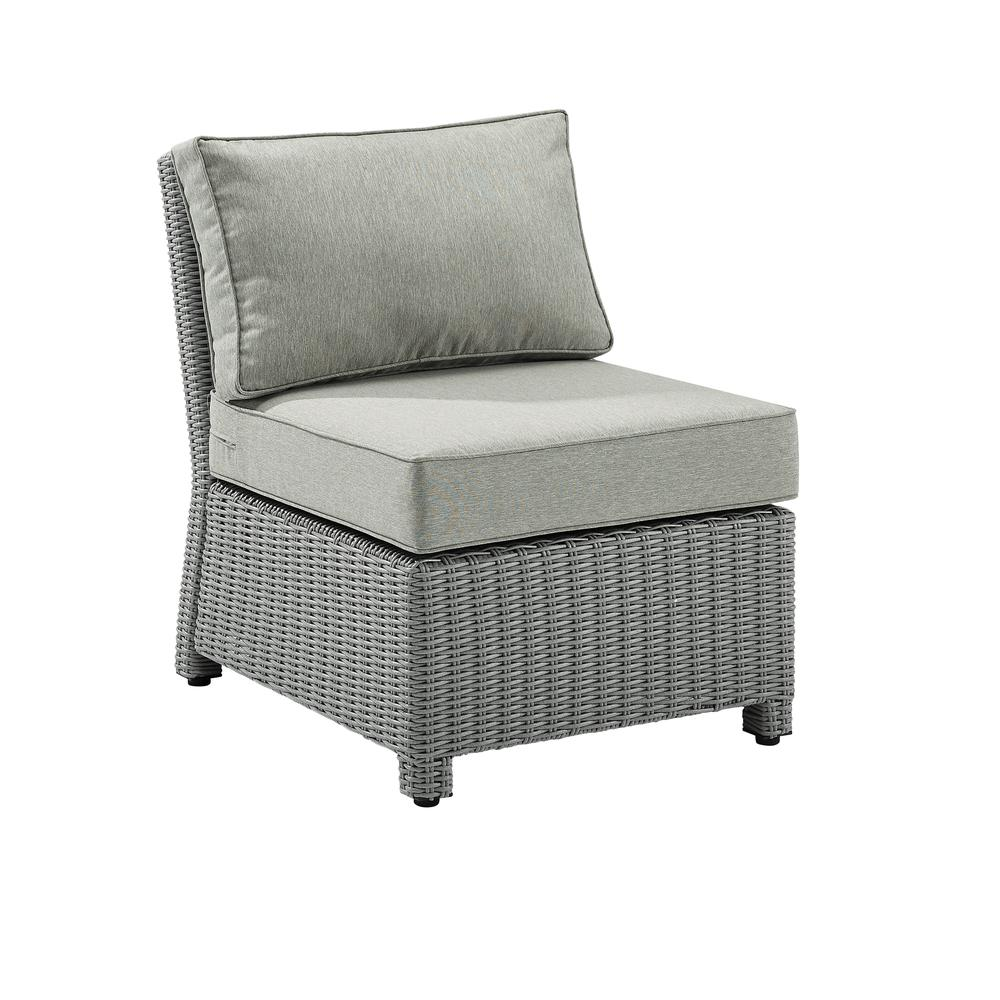 Bradenton Outdoor Wicker Sectional Center Chair Gray/Gray