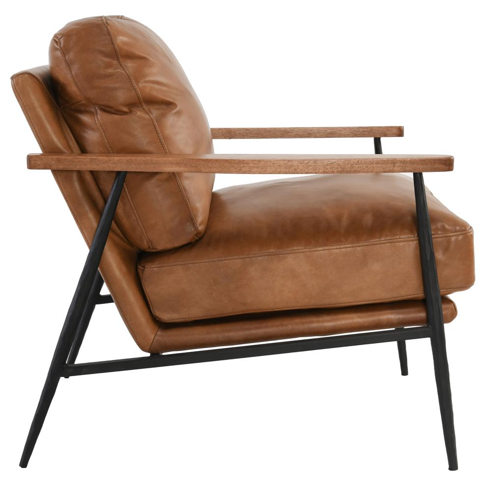 Arnold Leather Club Chair Tan by Kosas Home