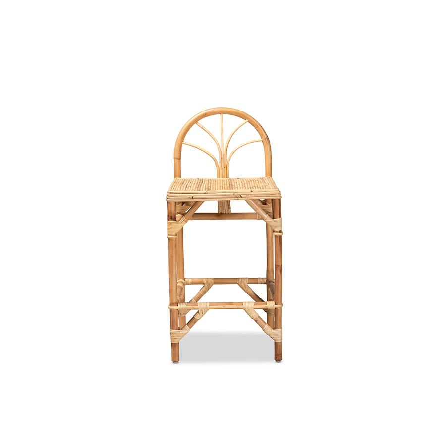 Natural Finished Rattan Counter Stool