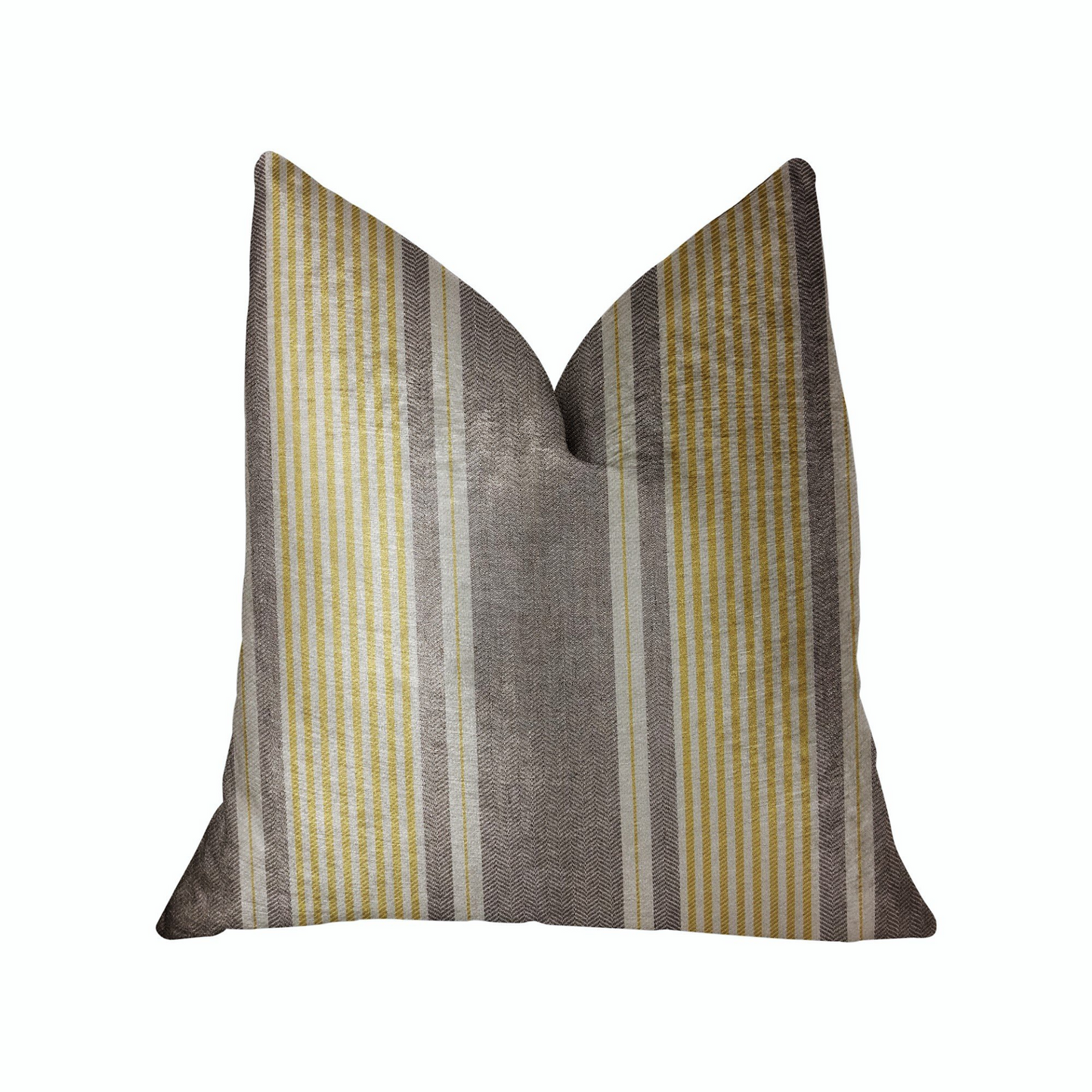 Graceful Bridge Yellow and Gray Luxury Throw Pillow