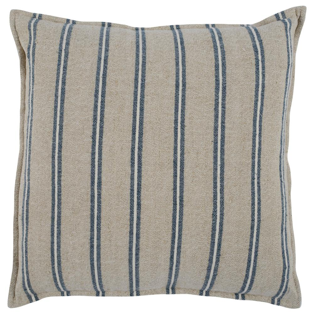 Demi 20" Rectangular Throw Pillow, Natural Blue