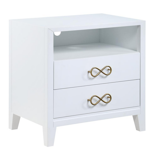 Bradbury White Modern Wood Nightstand