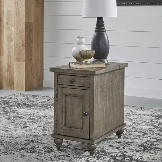 Liberty Furniture Americana Farmhouse Chair Side Table - Dusty Taupe