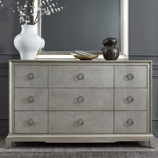 Liberty Furniture Montage 9 Drawer Dresser - Platinum Finish