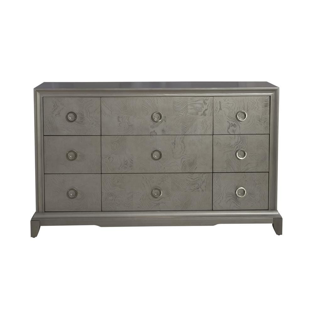 Liberty Furniture Montage 9 Drawer Dresser - Platinum Finish