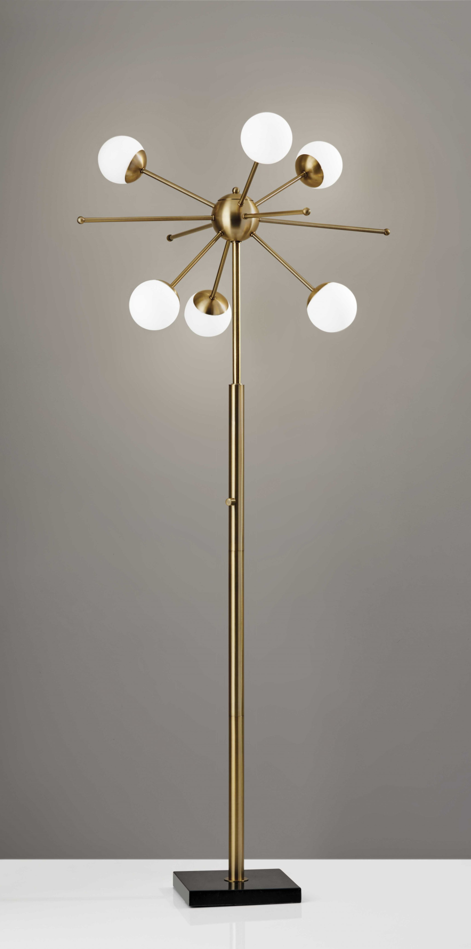 Raquel Brass Six Light Floor Lamp