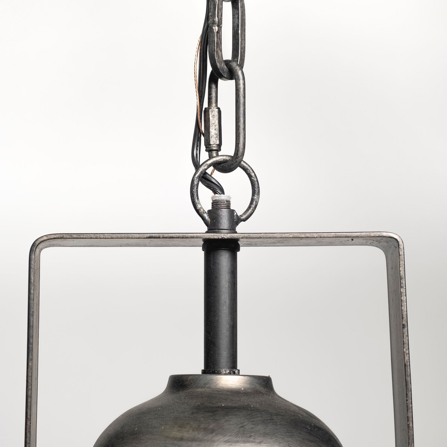 Sanzi Industrial Gray Metal Hanging Pendant Light