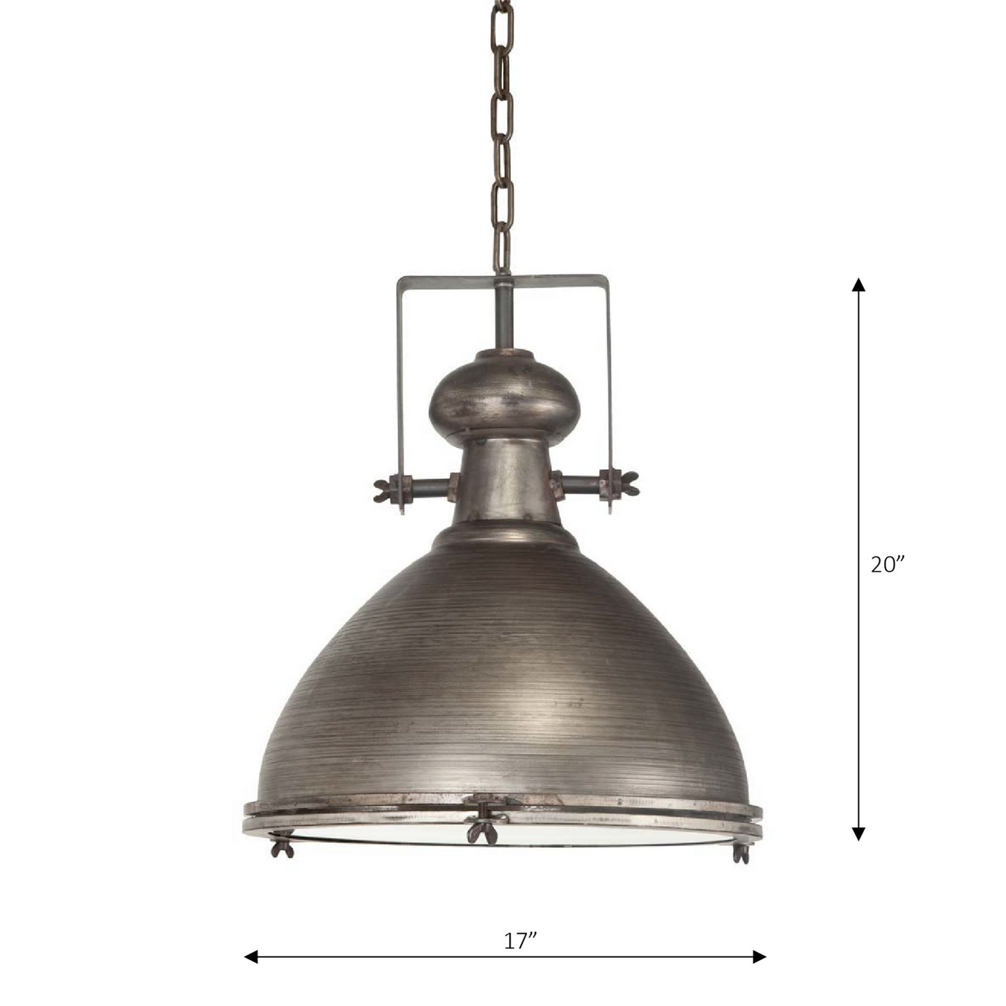 Sanzi Industrial Gray Metal Hanging Pendant Light